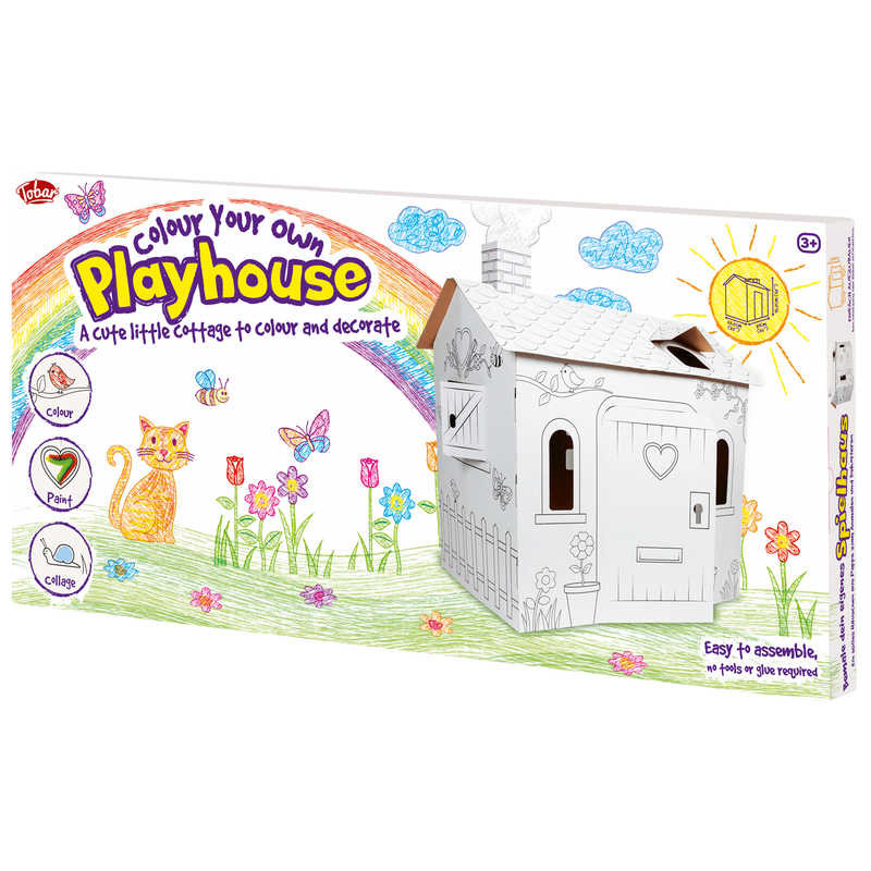 cardboard playhouse to colour